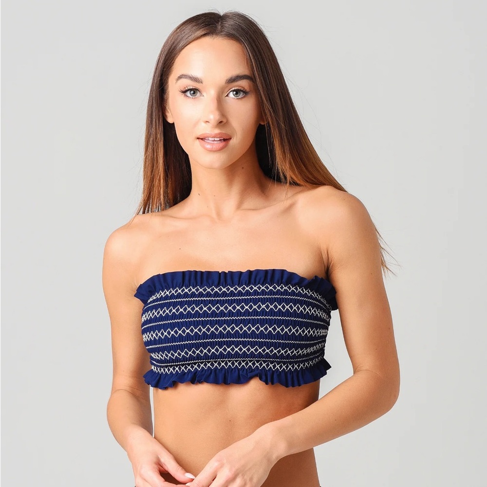 Tory Burch Costa Bandeau Bikini Top